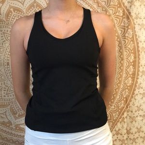 Lululemon Size 4 Black scrappy tank top